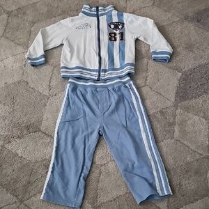 Guess Striped Jacket With Matching Pants